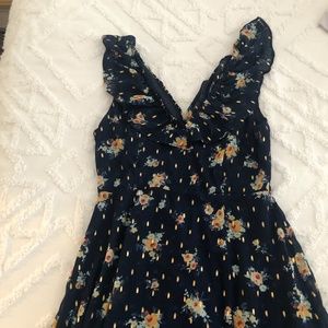 Navy floral maxi dress